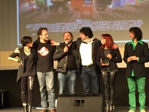 Da sinistra Perla Liberatori, Edoardo Stoppacciaro, Marco Mete, Massimo Triggiani, Laura Lenghi e Mirko Fabbreschi